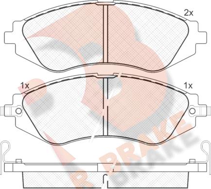 R Brake RB1263 - Гальмівні колодки, дискові гальма autocars.com.ua