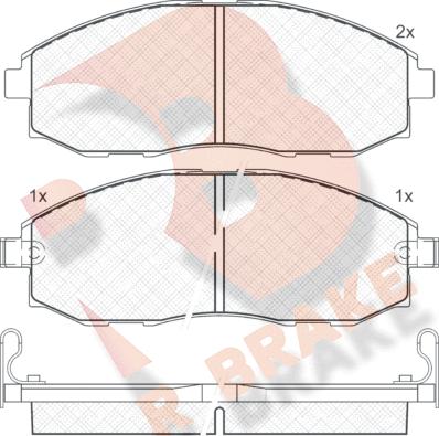 R Brake RB1266 - Гальмівні колодки, дискові гальма autocars.com.ua