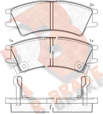 R Brake RB1268 - Гальмівні колодки, дискові гальма autocars.com.ua