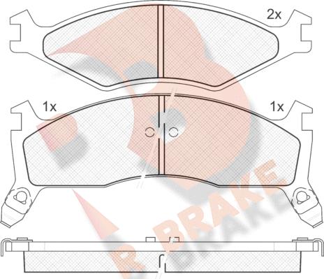 R Brake RB1270 - Гальмівні колодки, дискові гальма autocars.com.ua