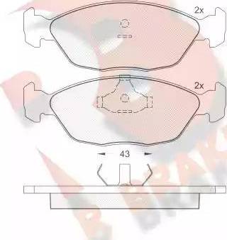 R Brake RB1275 - Гальмівні колодки, дискові гальма autocars.com.ua