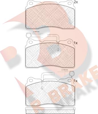 R Brake RB1279 - Гальмівні колодки, дискові гальма autocars.com.ua