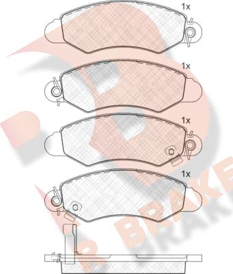 R Brake RB1293 - Гальмівні колодки, дискові гальма autocars.com.ua