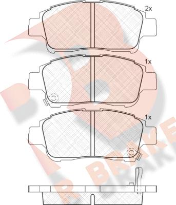 R Brake RB1304 - Гальмівні колодки, дискові гальма autocars.com.ua