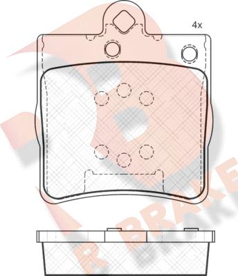 R Brake RB1311 - Тормозные колодки, дисковые, комплект autodnr.net