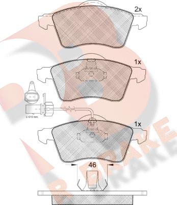 R Brake RB1320 - Гальмівні колодки, дискові гальма autocars.com.ua