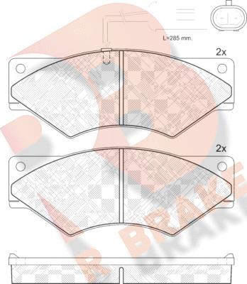 R Brake RB1328 - Гальмівні колодки, дискові гальма autocars.com.ua