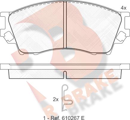 R Brake RB1337 - Гальмівні колодки, дискові гальма autocars.com.ua