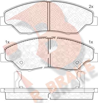 R Brake RB1370 - Гальмівні колодки, дискові гальма autocars.com.ua