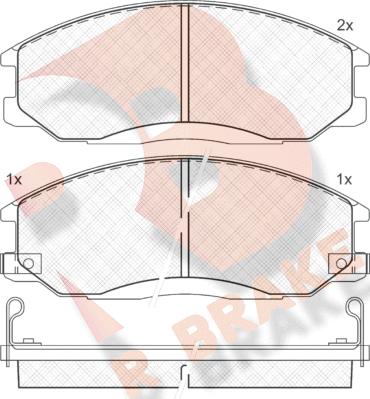 R Brake RB1372 - Тормозные колодки, дисковые, комплект autodnr.net