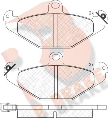 R Brake RB1379 - Гальмівні колодки, дискові гальма autocars.com.ua