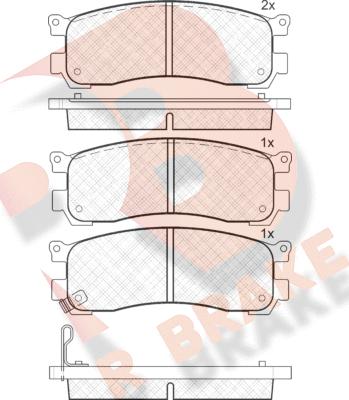 R Brake RB1382 - Гальмівні колодки, дискові гальма autocars.com.ua