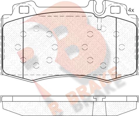 R Brake RB1389 - Гальмівні колодки, дискові гальма autocars.com.ua