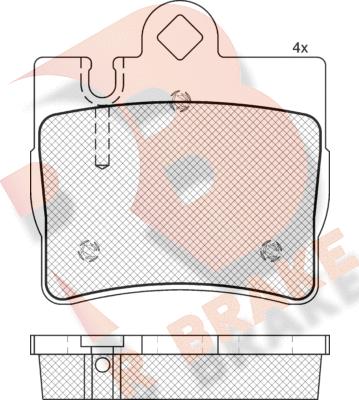 R Brake RB1390-396 - Гальмівні колодки, дискові гальма autocars.com.ua