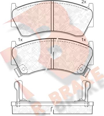 R Brake RB1394 - Гальмівні колодки, дискові гальма autocars.com.ua