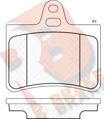 R Brake RB1407 - Гальмівні колодки, дискові гальма autocars.com.ua