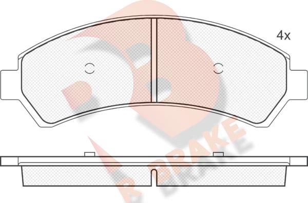 R Brake RB1410 - Гальмівні колодки, дискові гальма autocars.com.ua