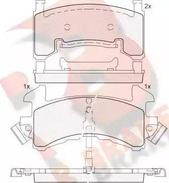 R Brake RB1411 - Гальмівні колодки, дискові гальма autocars.com.ua