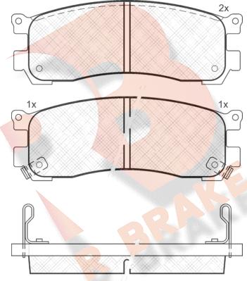 R Brake RB1417 - Гальмівні колодки, дискові гальма autocars.com.ua