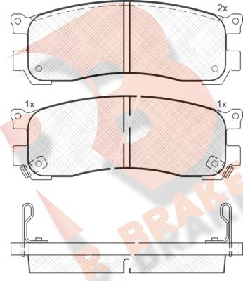 R Brake RB1418 - Гальмівні колодки, дискові гальма autocars.com.ua