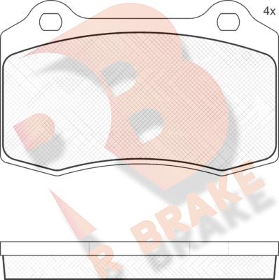 R Brake RB1447 - Гальмівні колодки, дискові гальма autocars.com.ua