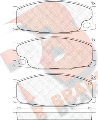 R Brake RB1504 - Тормозные колодки, дисковые, комплект autodnr.net