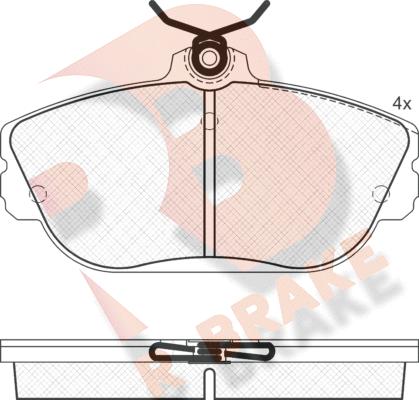 R Brake RB1506 - Гальмівні колодки, дискові гальма autocars.com.ua