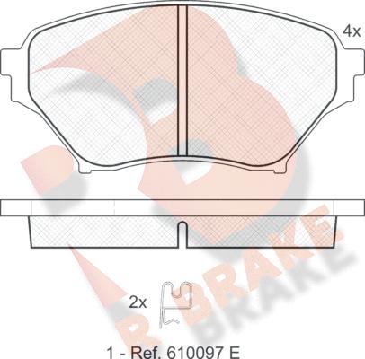 R Brake RB1529 - Тормозные колодки, дисковые, комплект autodnr.net