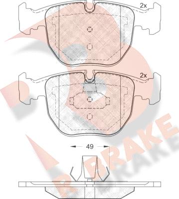 R Brake RB1530 - Гальмівні колодки, дискові гальма autocars.com.ua