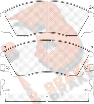 R Brake RB1539 - Тормозные колодки, дисковые, комплект autodnr.net