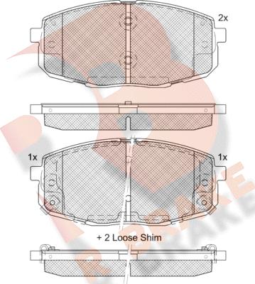 R Brake RB1540-207 - Гальмівні колодки, дискові гальма autocars.com.ua