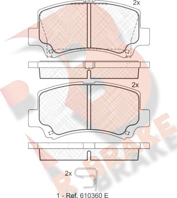 R Brake RB1589 - Гальмівні колодки, дискові гальма autocars.com.ua