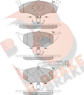 R Brake RB1594-071 - Тормозные колодки, дисковые, комплект autodnr.net