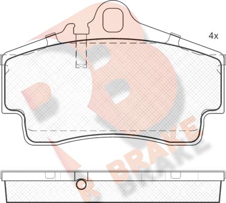 R Brake RB1619 - Гальмівні колодки, дискові гальма autocars.com.ua