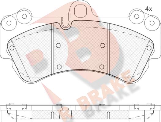 R Brake RB1620 - Гальмівні колодки, дискові гальма autocars.com.ua