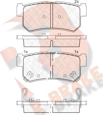 R Brake RB1646 - Гальмівні колодки, дискові гальма autocars.com.ua