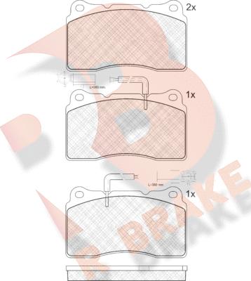 R Brake RB1647 - Гальмівні колодки, дискові гальма autocars.com.ua