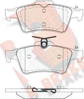 R Brake RB1651-200 - Гальмівні колодки, дискові гальма autocars.com.ua