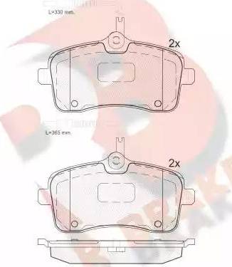 R Brake RB1656 - Гальмівні колодки, дискові гальма autocars.com.ua