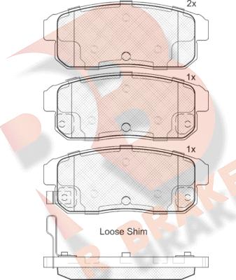 R Brake RB1668 - Тормозные колодки, дисковые, комплект autodnr.net