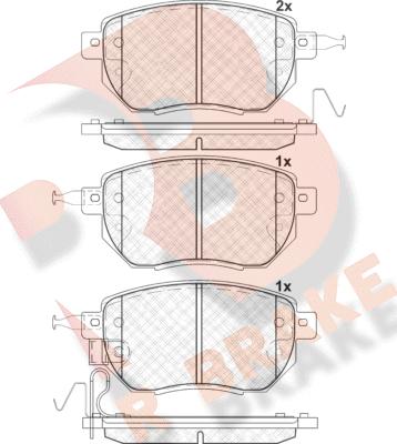 R Brake RB1696 - Тормозные колодки, дисковые, комплект autodnr.net