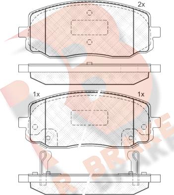 R Brake RB1709 - Гальмівні колодки, дискові гальма autocars.com.ua