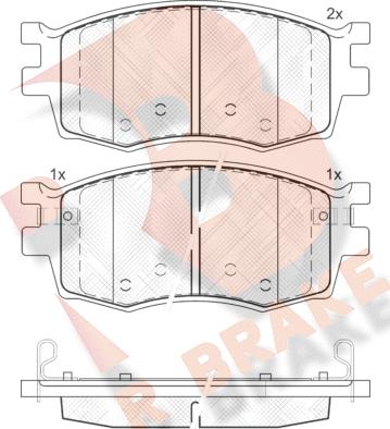R Brake RB1711 - Гальмівні колодки, дискові гальма autocars.com.ua