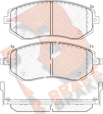 R Brake RB1717 - Тормозные колодки, дисковые, комплект autodnr.net