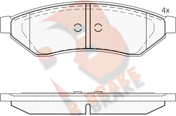 R Brake RB1726 - Гальмівні колодки, дискові гальма autocars.com.ua