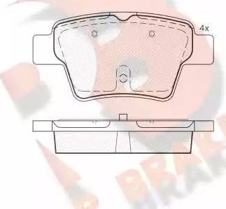 R Brake RB1729 - Тормозные колодки, дисковые, комплект autodnr.net