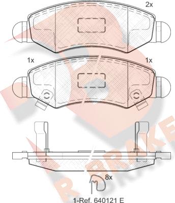R Brake RB1731 - Гальмівні колодки, дискові гальма autocars.com.ua