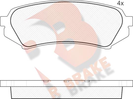 R Brake RB1734 - Гальмівні колодки, дискові гальма autocars.com.ua