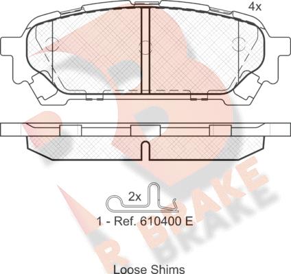 R Brake RB1737 - Тормозные колодки, дисковые, комплект autodnr.net