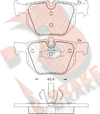 R Brake RB1739 - Гальмівні колодки, дискові гальма autocars.com.ua